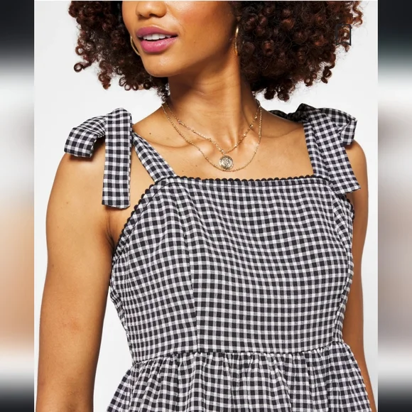 Black & White Gingham Tank - Picture 3 of 4